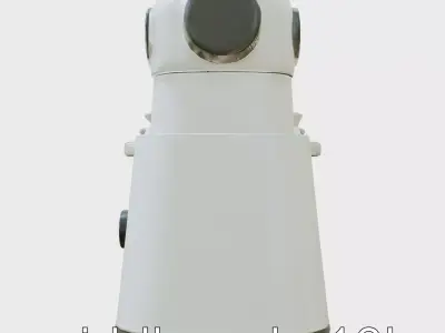Multifunctional Kitchen Mixer with Robotic Arm Low-poly 3D model