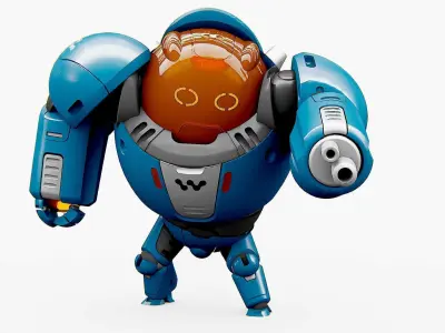 BATTLE DROID SLAME Rigged for Unreal Engine - Unity - MIXAMO  3D model