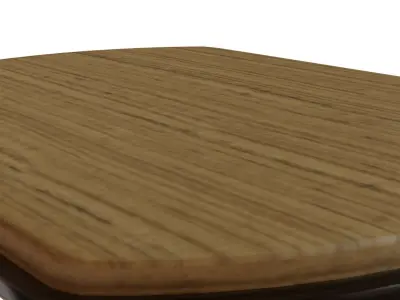 Bundle Wooden Chair 3D Model Low-poly 3D model