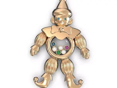 Chopard clown Pendant 3D print model
