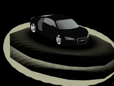 Black Audi R8 Car 3D print model