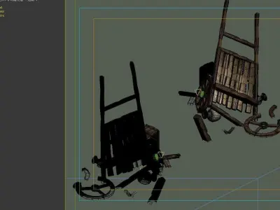 Game Model - Broken Car 3D model