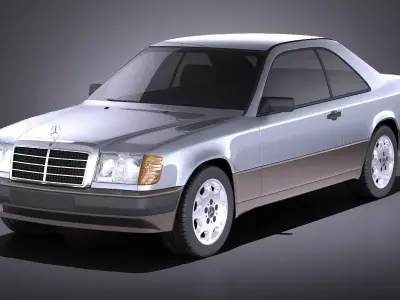 Mercedes-Benz E class W124 Coupe 1990 VRAY 3D model