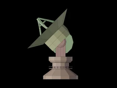 Low Poly Satellite Dish Low-poly 3D model