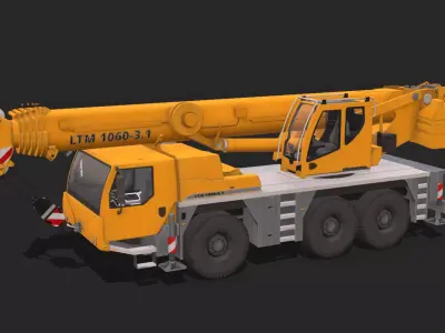 Crane LTM 1060 Low-poly 3D model