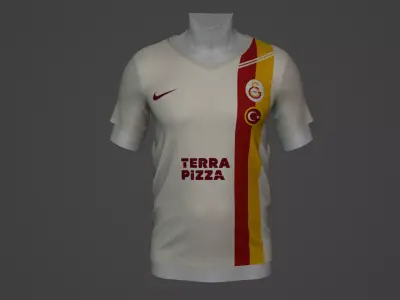 galatasaray Football Jersey T-Shirt - Soccer Kit Low-poly 3D model