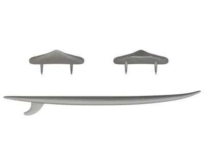 Small surfboard 3D print model