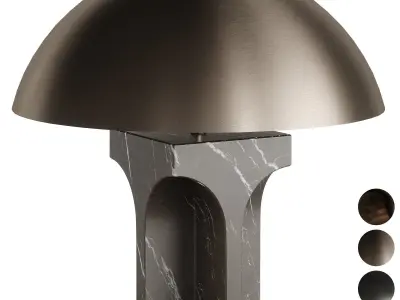 FENDI ROXIE TABLE LAMP MARQUINA BLACK MARBLE Low-poly 3D model