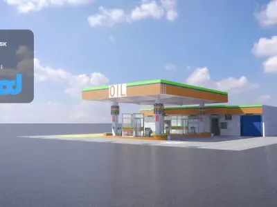 Gas Station 3D model