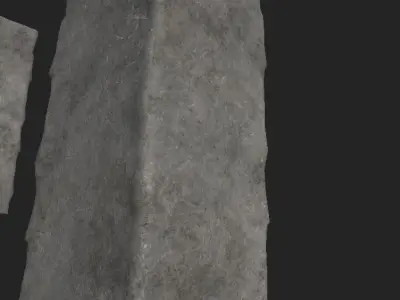 Concret Wall Low-poly 3D model