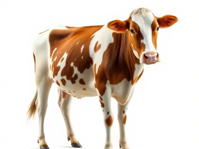 Dairy Cow D Model Pack with HighQuality Textures Low-poly 3D model