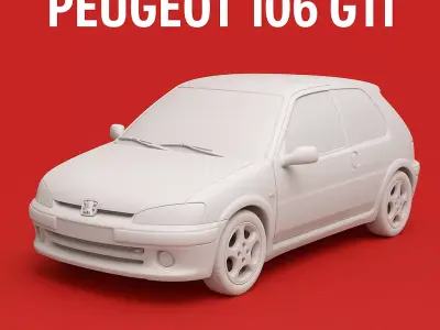 Peugeot 106 GTI 3D print model