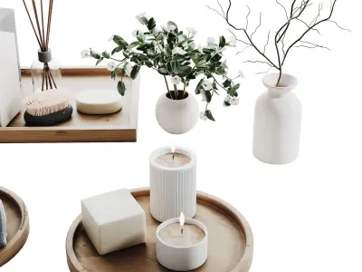 Decorative Set 011 3D model shop