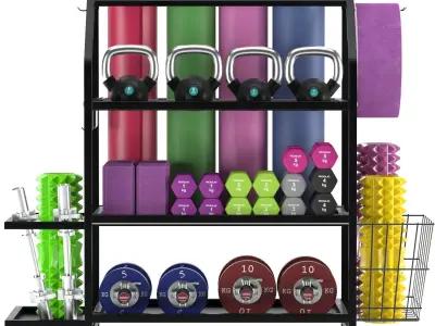 Yoga Equipment Gym Home Low-poly 3D model