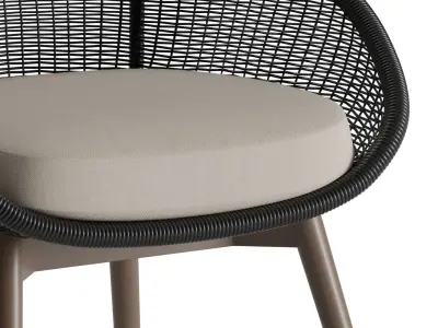Scoop Back Outdoor Lounge Chair 3D model