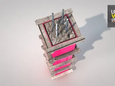 Reinforced Concrete Pillar 3D model