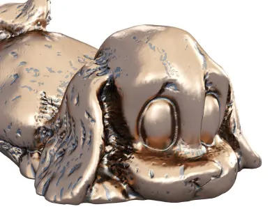 Figurine dog 3D model