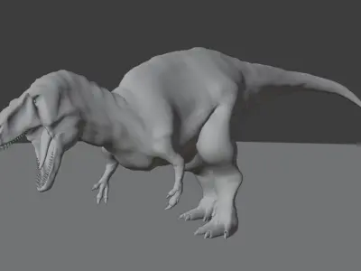 Acrocanthosaurus dinosaur Low-poly 3D model