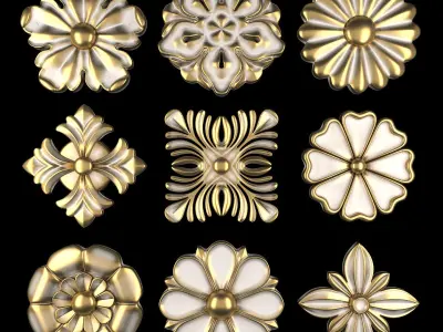 Ornament Element Pack 03 3D model