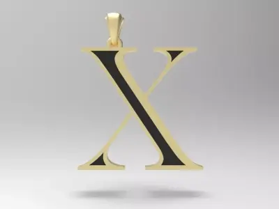 Alphabet Latin X 3D print model