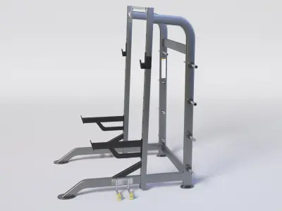 HALF RACK WITH PLATE HOLDERS Low-poly 3D model