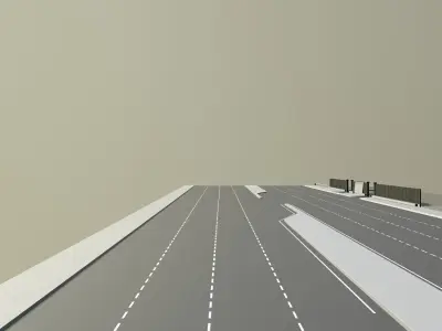 Road scene 3D model