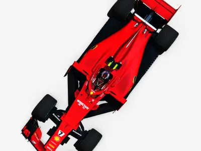 F 2018 ferrari team Low-poly 3D model