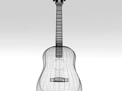 Acoustic guitar 3D model