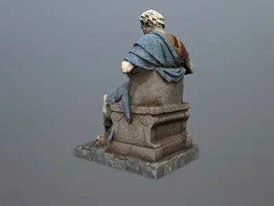 Man Statue 1 Low-poly 3D model