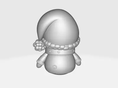 Adorable Christmas Penguin Figurine 3D print model