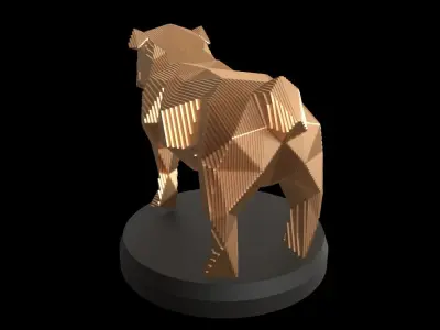 Parametric Bulldog Low-poly 3D model purchase