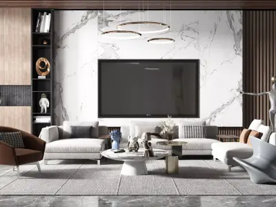 Luxury apartment living room108 3D model