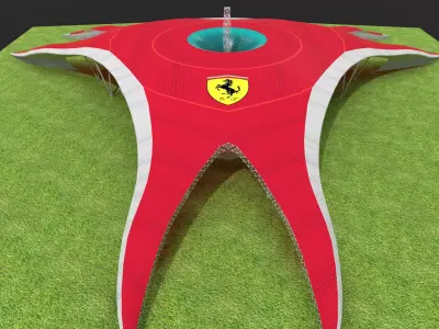 Ferrari World Park 3d Low-poly 3D model
