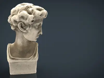 Giuliano de Medici Bust Low-poly 3D model