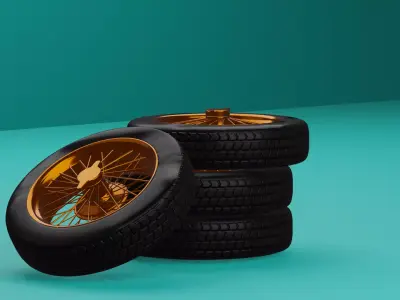 Hispano Suiza H6C tulipwood Tire 3D model