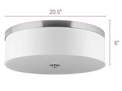 Broyles 3 - Light Simple Drum Flush Mount Free 3D model