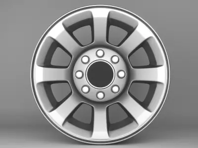 Generic Truck Wheels Low-poly 3D model