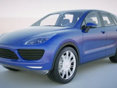 Generic car v2 SUV Low-poly 3D model