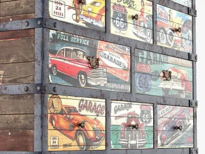 Chest of Drawers Retro Car 3D model