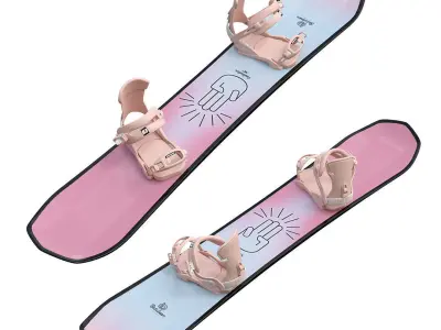 Snowboards 3 3D model