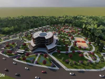 Luxury Hotel and Resort Complex 3D model