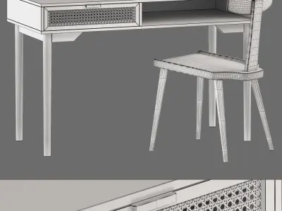 La Redoute Interieurs Scoubi Oak Desk 3D model