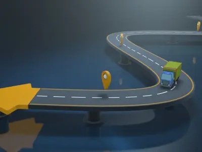 arrow shaped Low-poly 3D model