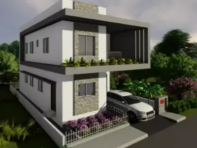 3D Modern House Low-poly 3D model