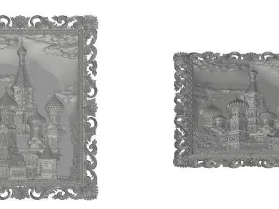 St Cathedral Church Wall Relief Design 3D print model