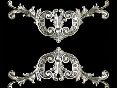 Classic carved 120 3D model