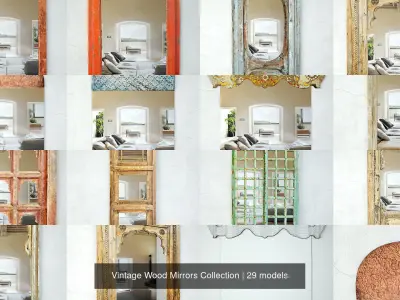 Vintage Wood Mirrors Collection