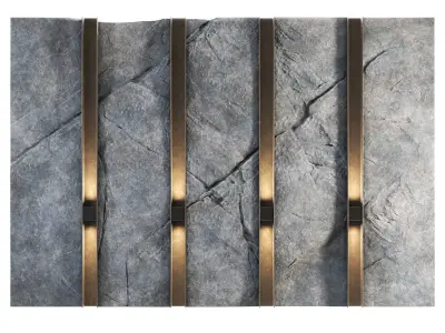 Decorative Rock Wall Panel 2 3D model