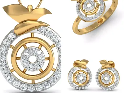 Diamond Locket Set 3D print model 25