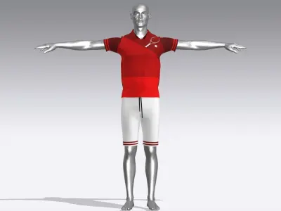 Tennis Player Uniform Low-poly 3D model